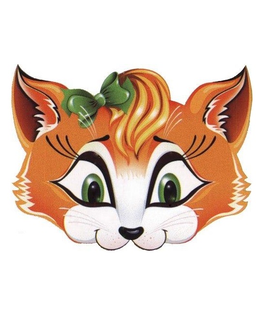 çocuklar için hazır kağıttan Tilki maskesi şablonu